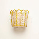 Scalloped Bucket Container Yellow