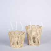 Scaloped Container MED 16 x 17 Tall Includes Glass Insert