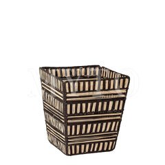 Short Line Basket Natural and Black