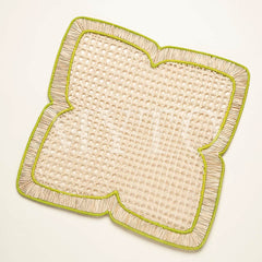 Square Flower Placemat Green