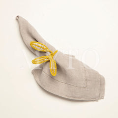 Three Leaf Napkin Ring Yellow